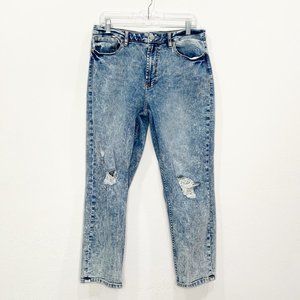 Dear John Jodi Straight Leg Distressed Jean Size 31 Acid Wash Distressed W44
